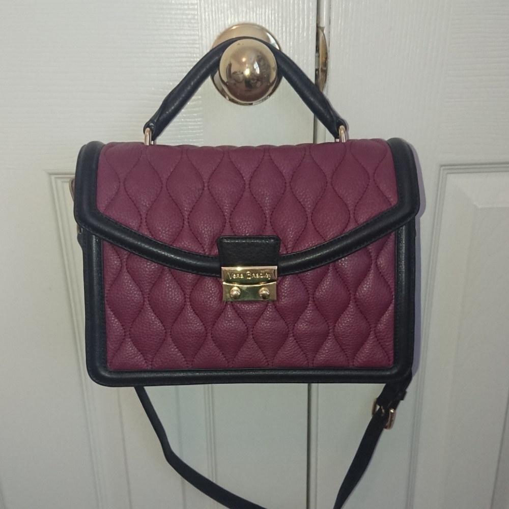 EUC Vera Bradley - Lydia Quilted Leather Satchel